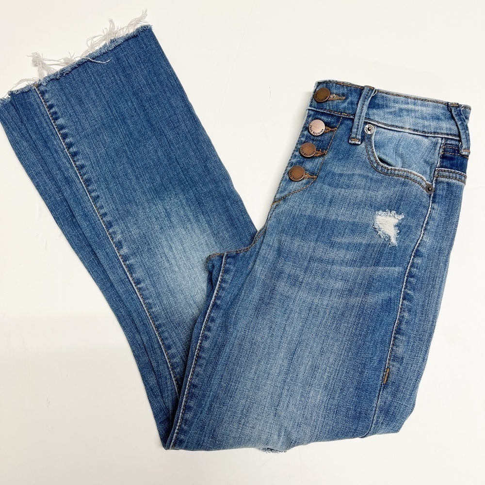 High-Rise Button-Fly Women's Blue Denim Jeans